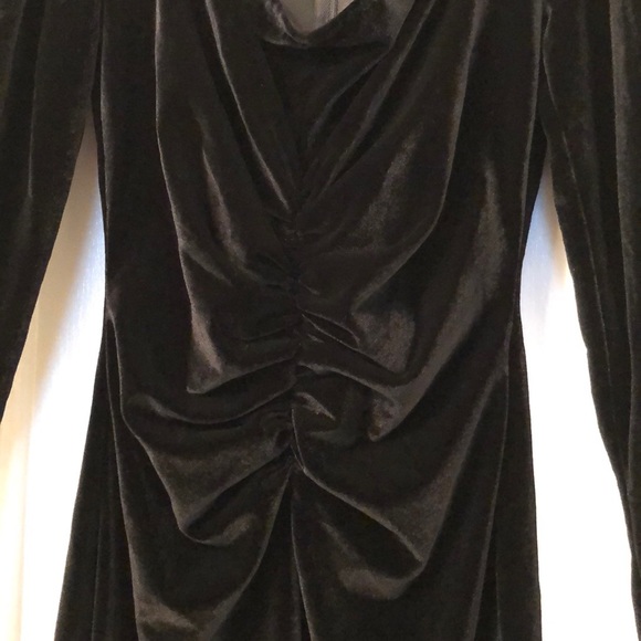 NWT Zara Velvet high neck long sleeve Mini Dress - Picture 11 of 16
